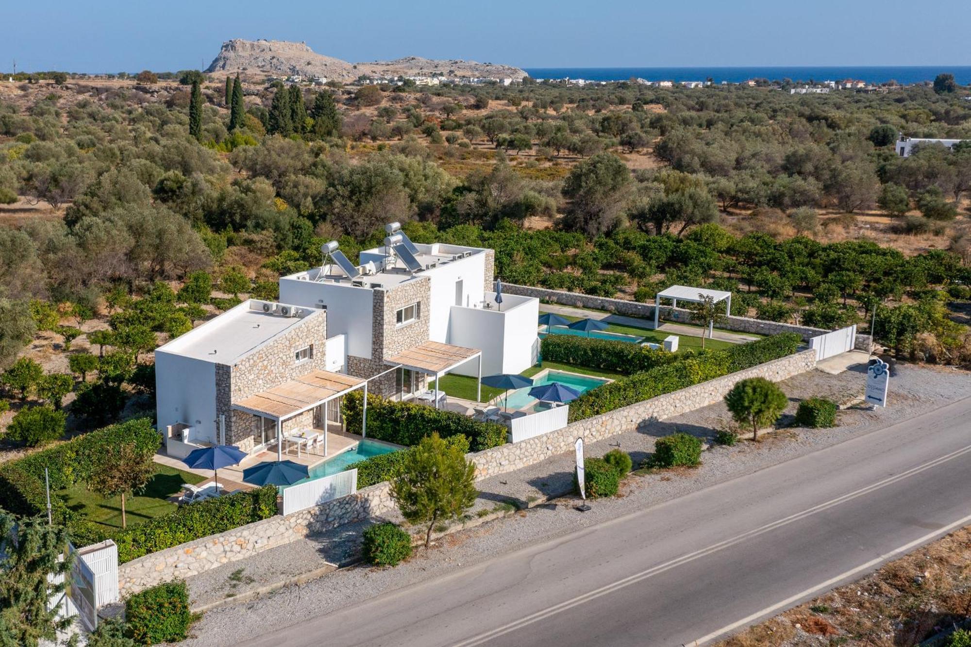 Ossiano Pool Villas,heating Pool, 2 Min Drive To & 10 Min To Lindos Charaki
